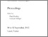 [thumbnail of Conference Proceedings]